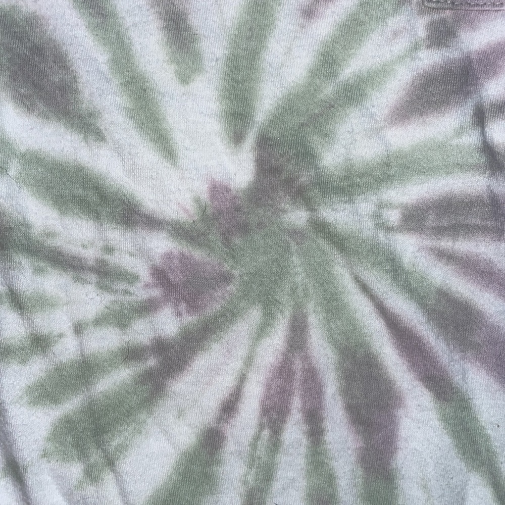 Medium Green and Purple Tie Dye T-Shirt - Picture 4 of 5